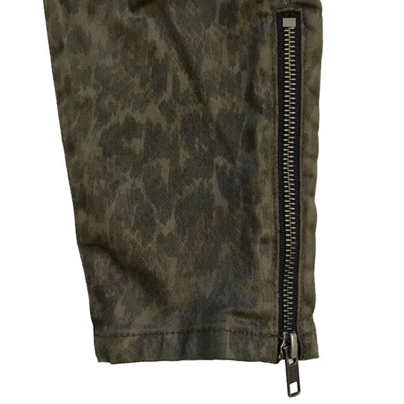 Current Elliott Soho Zip Stiletto Jeans Womens 27 Green Skinny Ankle Zip Stretch - Picture 10 of 13